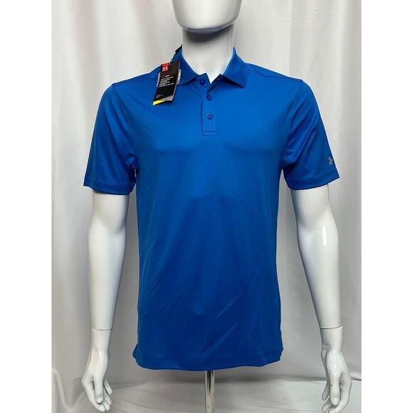 NWT!  Under Armour Corporate Men's Royal Blue Performance Polo S - Picture 1 of 6